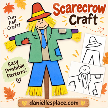 Scarecrow Paper Craft for kids