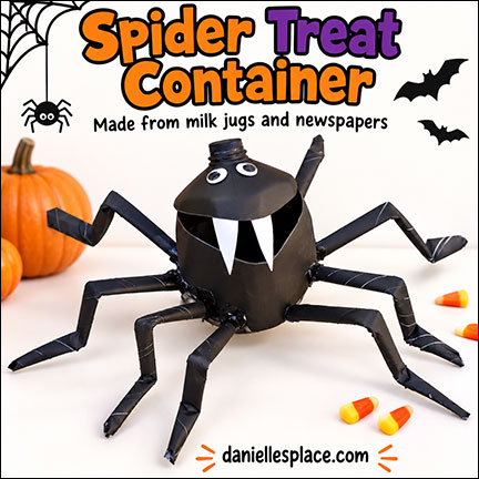 "Milk Jug Spider Craft for Halloween - Recycle Craft www.daniellesplace.com