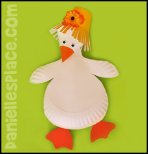 Paper Plate Duck Craft Idea