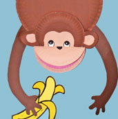 Paper Plate Monkey Craft