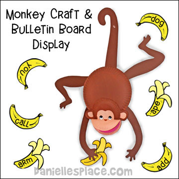 Monkey Cut Out Template from www.daniellesplace.com