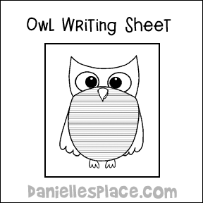 Owl printable worksheet work sheet www.daniellesplace.com