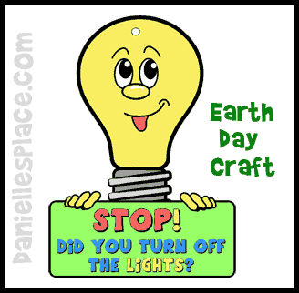 Save the Earth Light Bulb Craft www.daniellesplace.com
