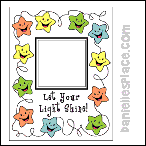Let Your Light Shine! Picture Frame Sunday School Bible Craft for Children from www.daniellesplace.com
