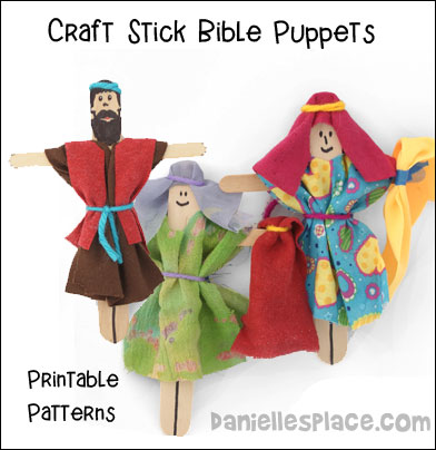 Craft Stick Bible Puppets for Dorcas Bible Lesson for Children's Ministry