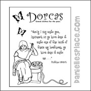 Dorcas Serves Others coloring Sheet