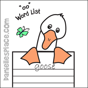 goose word list printable Activity sheet