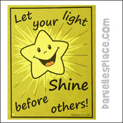 Let Your Light Shine Glowing Star Craft for Sunday School