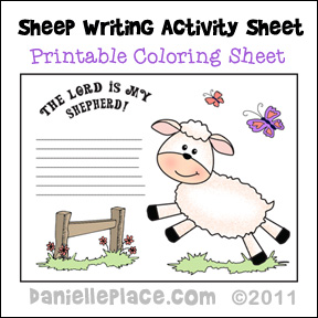 Sheep Writing Activity Sheet from www.daniellesplace.com