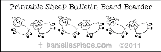 Printable Sheep Bulletin Board Boarder from www.daniellesplace.com