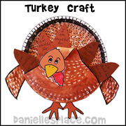 Thanksgiving Turkey paper Plate Craft from www.daniellesplace.com