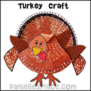 Turkey Paper Plate Craft from www.daniellesplace.com