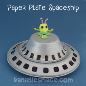 ufo alien space ship paper plate craft for kids