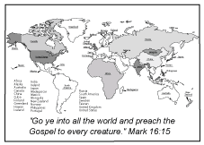 Missions  world map printable Bible activity sheet for Sunday School from www.daniellesplace.com