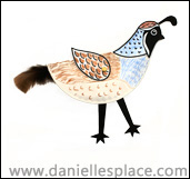 Walking Quail Paper Plate Craft