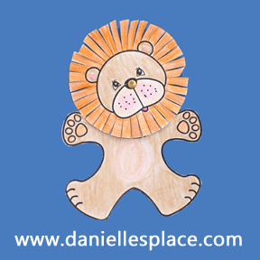 lion with moveable head Bible Craft for Sunday School www.daniellesplace.com