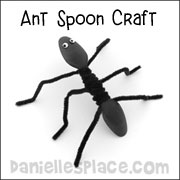 Ant Craft - Plastic Spoon Ant Craft from www.daniellesplace.com