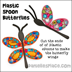 plastic spoon butterfiles from www.daniellesplace.com