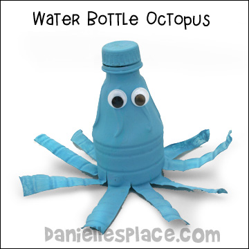 Recycle Water Bottle Octopus Craft DIY www.daniellesplace.com