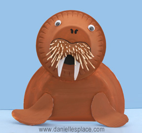 Walrus Styrofoam Bowl and Plate Craft for Kids www.daniellesplace.com