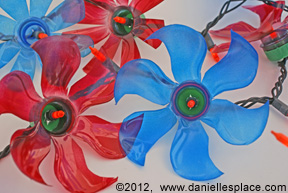 recycled water bottle flower patio lights www.daniellesplace.com