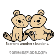 "Bear One Another's Burdens" Coloring Sheet