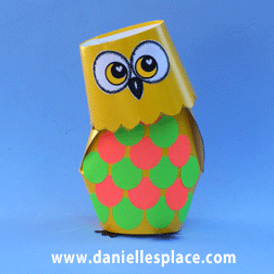 Bobble Head Owl Cup Craft for Kids www.daniellesplace.com