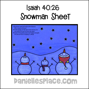 Isaiah 40:26 Activity Sheet