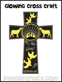 Easter Bible Craft - Glowing Easter Cross Craft For Sunday School from www.daniellesplace.com. Pattern available for $1.00 as an instant download!