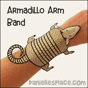 Armadillo Arm Band Craft for Kids www.daniellesplace.com