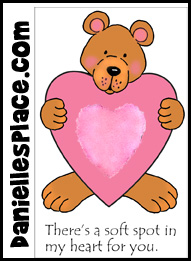 Valentine's Day Craft - "There's a soft spot in my heart for you" www.daniellesplace.com