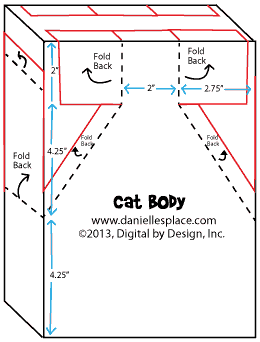 Cearal Box Cat Body Craft Diagram