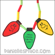 Jesus Lights Up my Life Necklace Christmas Craft for Sunday School from www.daniellesplace.com