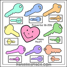 Match the Keys bible Worksheet  from www.daniellesplace.com