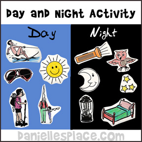 Day and Night Activity for Creation Lesson from www.daniellesplace.com