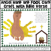 Hand Foot Angel Craft with Bible Verse Craft from www.daniellesplace.com