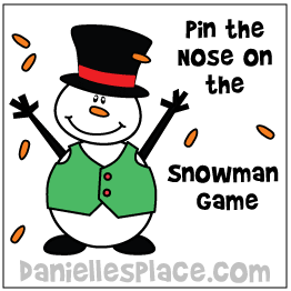 Pin the Nose on the Snowman Game from www.daniellesplace.com