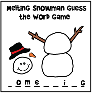 Melting Snowman Guess the Word Game from www.daniellesplace.com