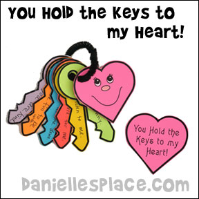 You Hold the Keys to My Heart Father's Day Craft from www.daniellesplace.com
