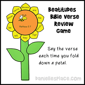 Beatitudes Bible Verse Flower Review Game from www.daniellesplace.com