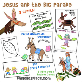 Palm Sunday Easter Bible Lesson with Crafts and Games for Sunday School from www.daniellesplace.com
