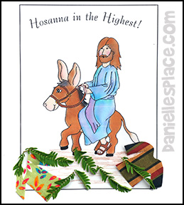 Palm Sunday Activity Sheet and Craft - Jesus Riding a Donkey from www.daniellesplace.com