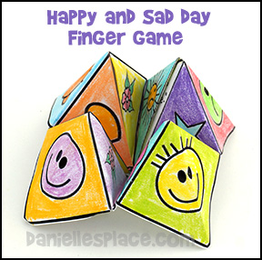 Sad and Happy Day Finger Game for Sunday School - Easter Craft and Bible Lesson Review Game from www.daniellesplace.com