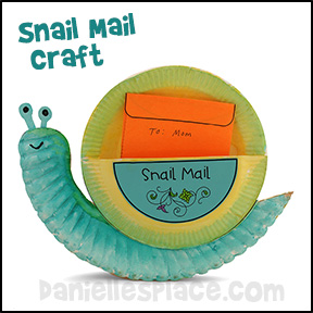 Snail Mail Paper Plate Craft for Kids from www.daniellesplace.com