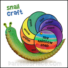 Rainbow Snail Paper Plate Craft from www.daniellesplace.com
