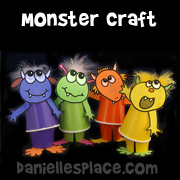 Monster Paper Plate Craft from www.daniellesplace.com