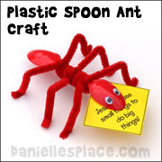 Ant Craft - Plastic Spoon Ant Craft from www.daniellesplace.com 