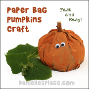 Paper Bag Pumpkin Craft for Children