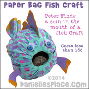 Peter Finds a Coin in the Fishes Mouth Bible Craft for Children