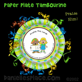 Paper Plate Tambourine Craft for Kids